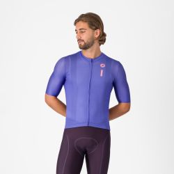 Tricou cu maneca scurta Castelli Drittone Logo, pentru barbati, violet/roz giro