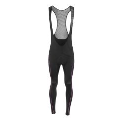 Pantaloni de dama cu bretele si bazon Force Reflex Line negru/roz