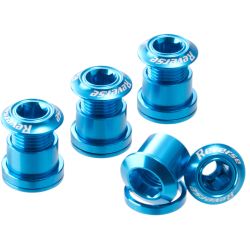 Set 4 suruburi angrenaj Reverse Chainring Bolt Albastru deschis