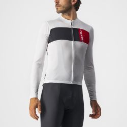 Tricou cu maneca lunga Castelli Prologo 7 LS, Alb/Negru/Rosu