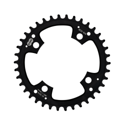 Placa pedalier KMC 38T 1.9mm BCD104 Narrow-Wide AL7075 Neagra