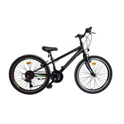 Bicicleta copii mtb CROSS Speedster 24 Steel - Black | 8-10 ani