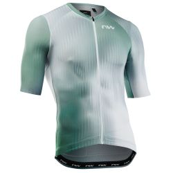 Tricou ciclism Northwave Blade scurt XL alb/verdesalvie