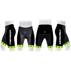 Pantaloni Merida 376 scurt verde/negru fără bretele