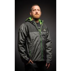 Jachetă Merida Brand wind glugă (gri/negru)