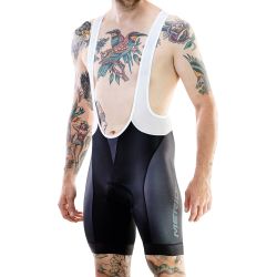 Pantaloni Merida Rhombe Design scurt gri/negru cu bretele 740566-435 S