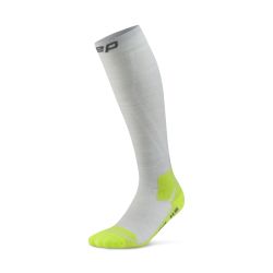 Șosete compresie înalte CEP Hiking Light Cushion - gri | acid lime | drumeții
