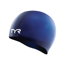 Cască înot silicon TYR Wrinkle-Free - bleumarin | fără cute