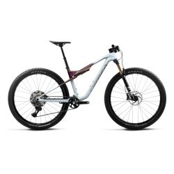 Orbea OIZ M20 (2027) - bicicletă MTB XC full suspension - Frozen Concrete - Sunset Carbon View (Matt)