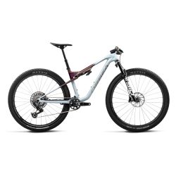 Orbea OIZ M10 AXS (2027) - bicicletă MTB XC full suspension - Frozen Concrete - Sunset Carbon View (Matt)