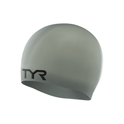 Cască înot silicon TYR Wrinkle-Free - gri | fără cute