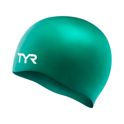 Cască înot silicon TYR Wrinkle-Free - verde | fără cute