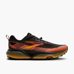 Pantofi alergare trail Brooks Cascadia 20 bărbați - negru cu corai și portocaliu