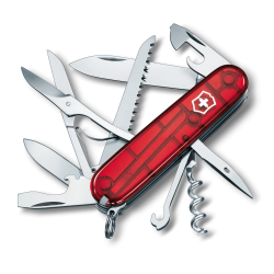 Victorinox - briceag - Huntsman - roșu transparent