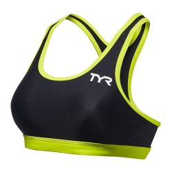 Bustieră triatlon TYR Competitor Racerback damă - negru cu verde lime