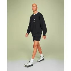 Bluză sport On Club Crew - negru | bumbac organic