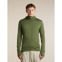 Hanorac Merino Icebreaker 260 Quantum Zip Hood - verde Sphagnum