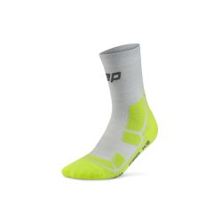 Șosete compresie CEP Hiking Mid Cushion - gri/lime acid | drumeții
