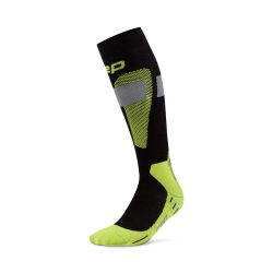 Șosete compresie schi CEP Ski Merino 3.0 - negru/lime | compresie schi