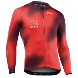 Tricou ciclism Northwave Blade lung roșu/bordo