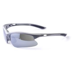 Ochelari Bikefun Vector gri, lentile policarbonat fumuriu, flash mirror C3