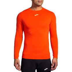 Brooks High Point Long Sleeve – Bluză de alergare trail cu mânecă lungă, lână merinos - Roșu