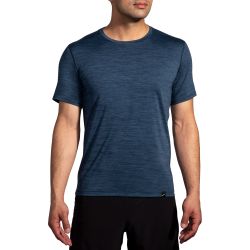 Brooks Luxe Short Sleeve – Tricou de alergare foarte moale - Albastru (412)