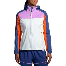 Brooks High Point Waterproof Jacket W – Geacă impermeabilă de alergare trail - Albastru/alb
