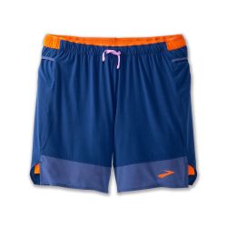 Brooks High Point 7" Short – Pantaloni scurți de alergare trail 2 în 1, 7" - Albastru