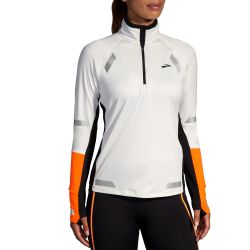 Brooks Run Visible 1/2 Zip 2.0 W – Bluză de alergare reflectorizantă cu fermoar - Portocaliu