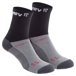 INOV8 Speed Sock High – Șosete de alergare cu compresie ușoară, 2 perechi - Negru