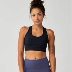 Brooks Dash Padded Bra W – Bustieră sport cu susținere medie, cu cupe - Negru