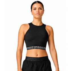 Brooks PR Elite Crop Tank W – Top scurt de concurs - Negru