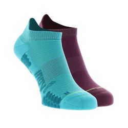 INOV8 TrailFly Sock Low W – Șosete de alergare trail scurte, 2 perechi - Mov