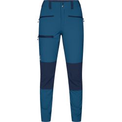 Haglöfs Mid Slim Pant W – Pantaloni softshell outdoor - Albastru/albastru închis Dark Ocean/Tarn Blue