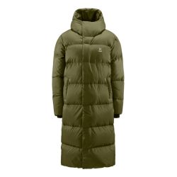 Haglöfs Long Down Parka W – Parka lungă din puf - Verde Olive Green