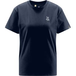 Haglöfs Camp Tee W – Tricou din bumbac organic - Albastru închis Tarn Blue Solid