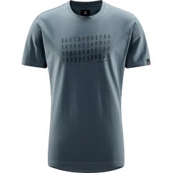 Haglöfs Outsider By Nature Print Tee – Tricou din bumbac organic cu imprimeu - Albastru Steel Blue