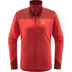 Haglöfs ROC Spitz Mid Jacket W – Geacă strat intermediar tehnic - Roșu Poppy Red/Corrosion