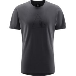 Haglöfs Outsider By Nature Print Tee – Tricou din bumbac organic cu imprimeu - Gri închis Magnetite