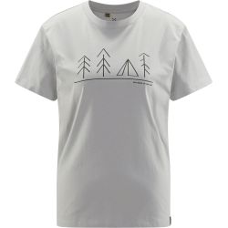Haglöfs Camp Tee W – Tricou din bumbac organic - Gri deschis Stone Grey