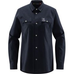 Haglöfs Curious Hemp Shirt W – Cămașă din bumbac organic și cânepă - Albastru închis Tarn Blue