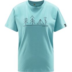 Haglöfs Camp Tee W – Tricou din bumbac organic - Albastru Frost Blue