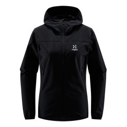 Haglöfs Natrix Softshell Hood W – Geacă softshell cu glugă - Negru True Black