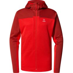 Haglöfs ROC Flash Mid Hood – Hanorac tehnic de cățărare - Roșu Corrosion/Zenith Red