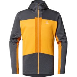 Haglöfs ROC Flash Mid Hood – Hanorac tehnic de cățărare - Gri închis/galben