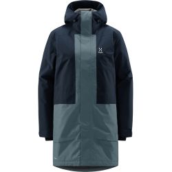 Haglöfs Salix PROOF Mimic Parka W – Parka izolată impermeabilă - Albastru închis/albastru Tarn Blue/Steel Blue