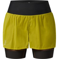 Haglöfs L.I.M Intense Trail 2-in-1 Shorts W – Pantaloni scurți 2 în 1 de alergare montană - Verde
