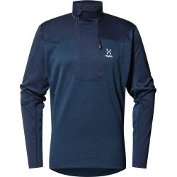 Haglöfs ROC Flash Mid Halfzip – Bluză tehnică de cățărare cu fermoar scurt - Albastru închis Tarn Blue