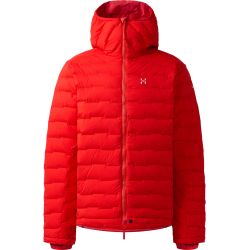 Haglöfs Spitz Down Hood – Geacă din puf elastică cu glugă - Roșu Tech Red